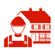 Worker and House Icon